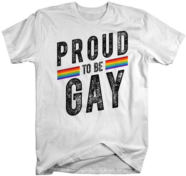Men's Proud To Be Gay T Shirt LGBT Shirts Gay Pride Shirt Proud T Shirt LGBT Pride T Shirts Grunge Tee-Shirts By Sarah