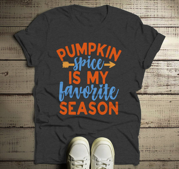 Men's Pumpkin Spice T Shirt Favorite Season Tee Fall Shirts Festive Tshirts Saying Tshirt-Shirts By Sarah