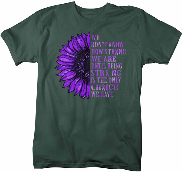 Men's Purple Awareness Shirt Sunflower Shirt Lupus Flower Shirt Fibro Crohn's Awareness Shirts Alzheimer's TShirt-Shirts By Sarah