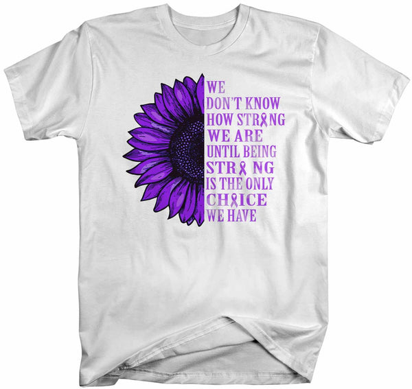 Men's Purple Awareness Shirt Sunflower Shirt Lupus Flower Shirt Fibro Crohn's Awareness Shirts Alzheimer's TShirt-Shirts By Sarah
