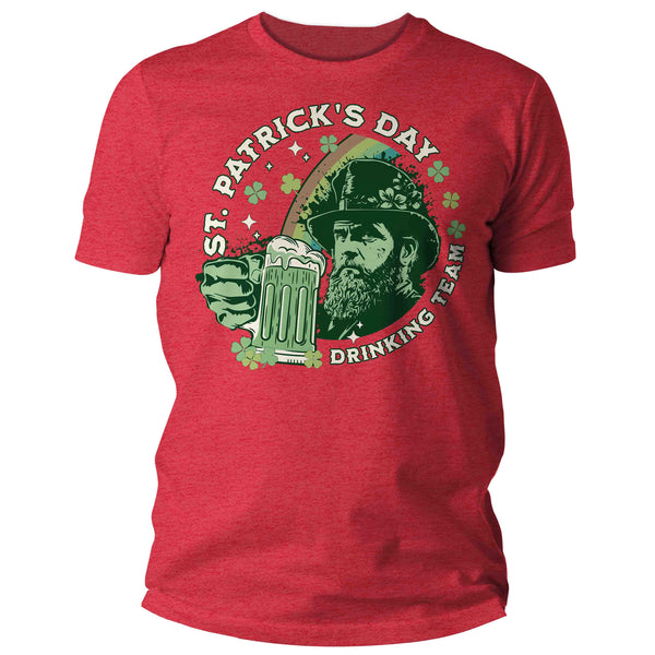 Men's Funny Drinking Team Shirt St. Patrick's Day T Shirt Leprechaun Beer Party Drink Grunge Tshirt Graphic Tee Streetwear Man Unisex-Shirts By Sarah