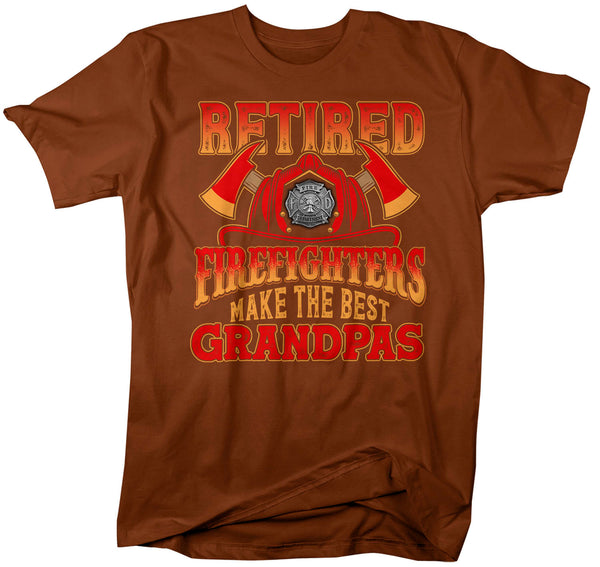 Men's Retired Firefighter Shirt Grandpa T Shirt Firemen Make The Best Grandpas Tee Grandpa Gift Father's Day Unisex Man-Shirts By Sarah