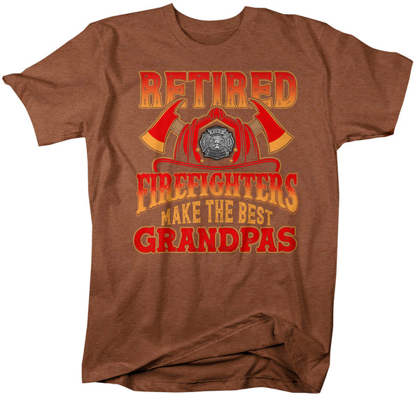 Men's Retired Firefighter Shirt Grandpa T Shirt Firemen Make The Best Grandpas Tee Grandpa Gift Father's Day Unisex Man-Shirts By Sarah