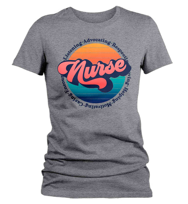 Women's Vintage Nurse Shirt Retro Nurse T Shirt Vintage 60's TShirt Nursing LPN RN Tee Ladies VNeck Soft Cotton Inspirational Gift Idea-Shirts By Sarah