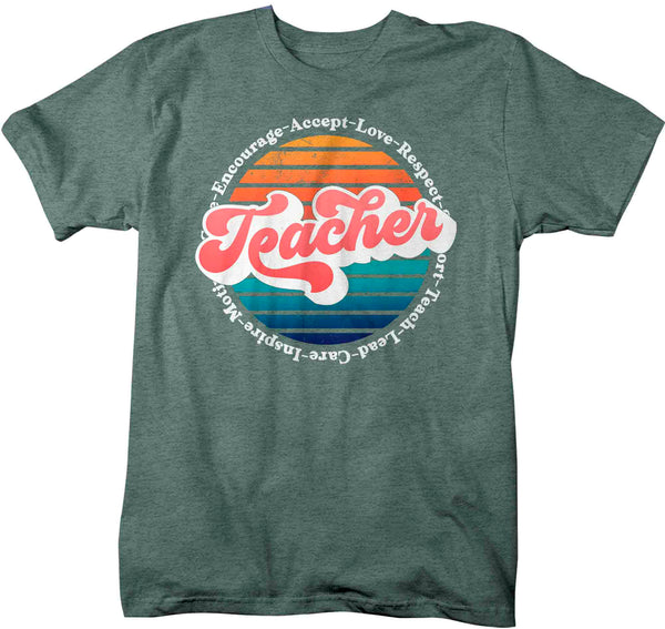 Unisex Vintage Teacher Shirt Retro Teacher T Shirt Vintage 60's TShirt Teacher Tee Men's Soft Cotton Inspirational Gift Idea-Shirts By Sarah