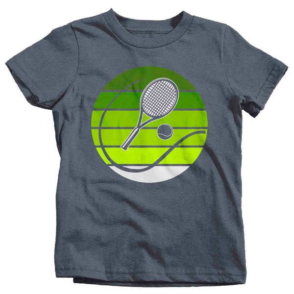 Kids Tennis Shirt Vintage Tennis Player T Shirt Tennis Brother Sister Ball Racket Fun Tennis Court Gift Shirt Unisex Boy's Girl's TShirt-Shirts By Sarah