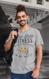 Men's Funny Pizza T Shirt Pizza Shirts Into Fitness Pizza In Mouth Workout Tee Foodie TShirt Pizza Shirts