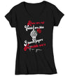 Women's V-Neck Valentine's Day T Shirt Offensive Shirt Poem Middle Finger Tee Skeleton TShirt Ladies Graphic Pastel Grunge Clothing Top Mature
