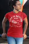Women's Personalized Cabin T Shirt Life Is Better At Cabin Shirts Wood Forest Mountain Custom Camp Shirt Hunting Camping T Shirts