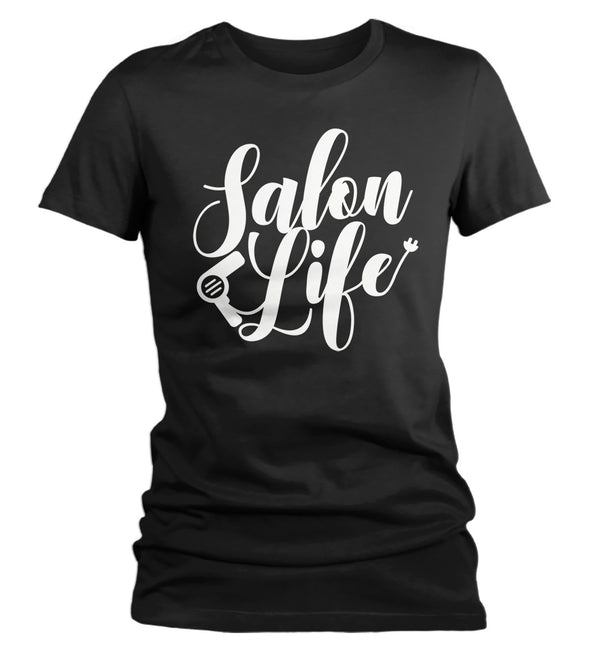 Women's Salon Life T-Shirt Hairdresser Shirts Hair Salon Shirt Barber Shirts Stylist TShirt Gift Idea-Shirts By Sarah