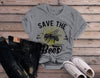 Women's T-Shirt Save The Bees No Food Bee Keeper Gift Shirt