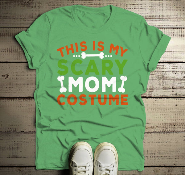 Men's Funny Halloween T Shirt This Is My Scary Mom Costume Tee Bones Mom Shirts-Shirts By Sarah
