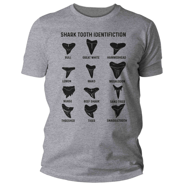 Men's Shark Tooth Shirt Teeth Identification Fossil Shark Shirt Gift T-Shirt Ocean Marine Biology Fish Scientist Tee Mans Unisex-Shirts By Sarah