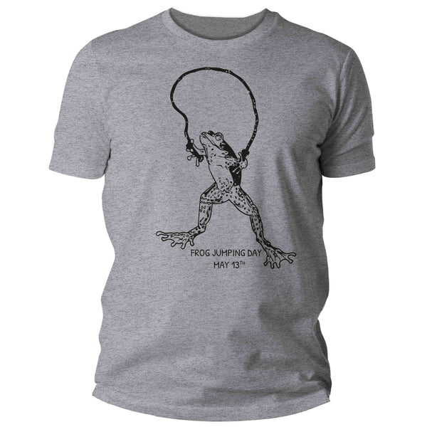 Men's Frog Shirt Hipster Jumping Day T Shirt Amphibian Gift Jump May 13th Graphic Tee Unisex Man-Shirts By Sarah