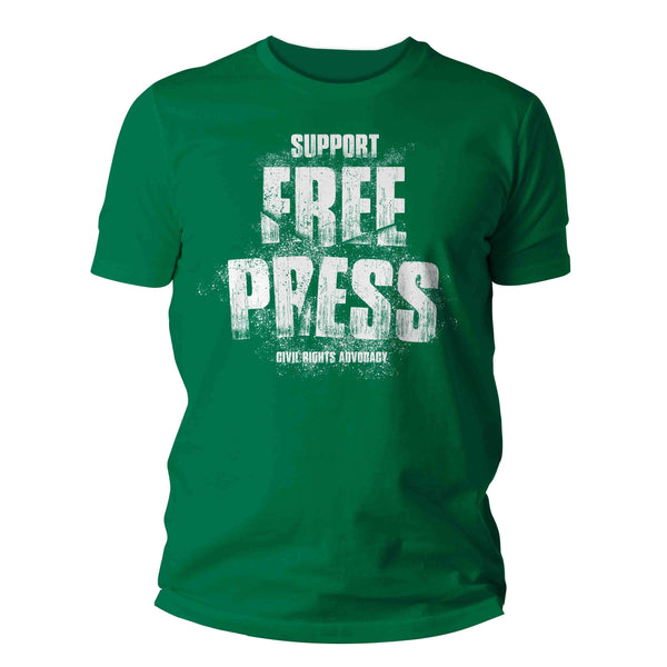 Men's Support Free Press Shirt 1st Amendment Auditor T Shirt Freedom Activist Audit Police First Constitution Unisex Man-Shirts By Sarah