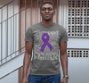 Men's Purple Awareness T Shirt Fighter Shirts Purple Ribbon Awareness TShirt Typography Shirt