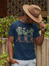 Men's Christmas Tree Shirt Cowboy XMas Lights Cactus T Shirt Cute Tee Western Desert Country Holiday Funny Graphic Tshirt Unisex Man