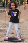 Kids Purple Ribbon Shirt Never Give Up Awareness T Shirt Lupus Fibromyalgia Cancer Chron's Disease Tee Streetwear Youth Unisex