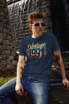 Men's Vintage 1991 Birthday T Shirt 30th Birthday Shirt Thirty Years Gift Grunge Bday Gift Men's Unisex Soft Tee Thirtieth Bday