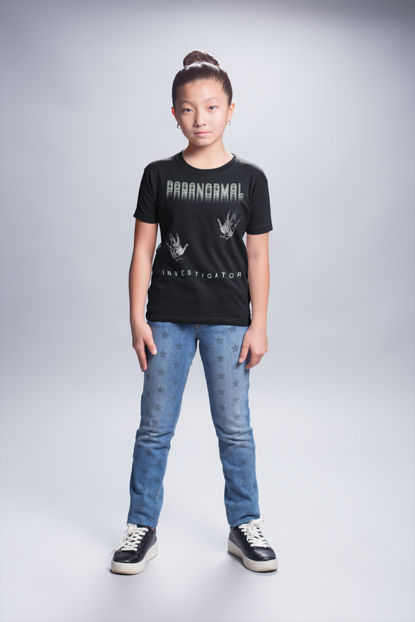 Kids Paranormal Investigator T-Shirt Ghost Hunter Shirt Gift Spirit Afterlife Soul Tee Grunge Graphic Tee Hipster T Shirt Unisex Youth-Shirts By Sarah