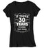 Women's V-Neck Funny 30th Birthday T-Shirt It Takes Thirty Years Look This Good Shirt Gift Idea Vintage Tee 30 Years Ladies V-Neck-Shirts By Sarah