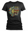 Women's Cute Teacher T Shirt Sunflower Shirt Your Life Is Worth My Time Vintage Shirt Tee Teacher Gift Idea
