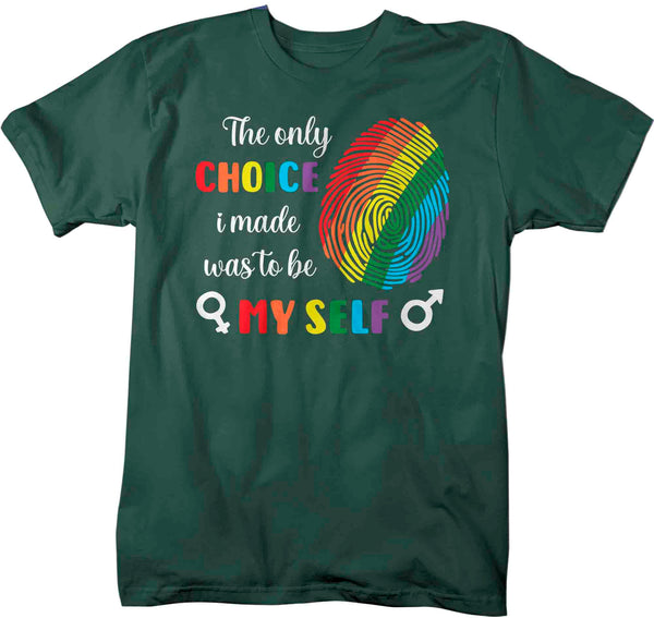 Men's LGBT T Shirt The Only Choice TShirt Be Myself T-Shirts Gay Pride Tee Gift LGBTQ Shirt Bisexual Trans Gay Lesbian Man Unisex-Shirts By Sarah