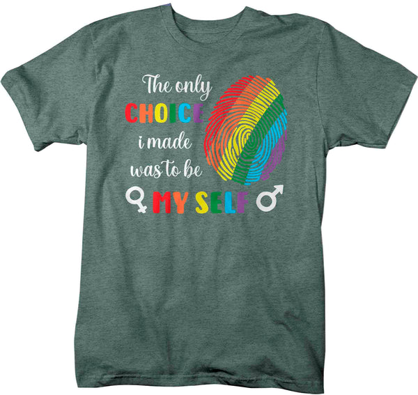 Men's LGBT T Shirt The Only Choice TShirt Be Myself T-Shirts Gay Pride Tee Gift LGBTQ Shirt Bisexual Trans Gay Lesbian Man Unisex-Shirts By Sarah