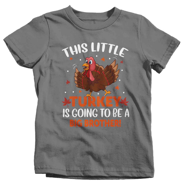 Boy's Big Brother Shirt Thanksgiving Tee This Turkey Going To Be Big Brother Baby Reveal Idea Holiday Shirts Youth Kids Sibling Expecting-Shirts By Sarah