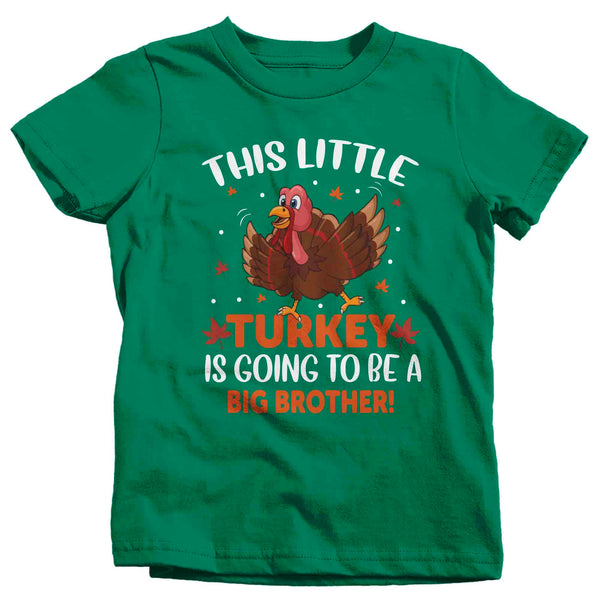 Boy's Big Brother Shirt Thanksgiving Tee This Turkey Going To Be Big Brother Baby Reveal Idea Holiday Shirts Youth Kids Sibling Expecting-Shirts By Sarah