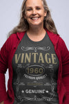 Women's Vintage 1960 60th Birthday T-Shirt Classic Sixty Shirt Gift Idea 60th Birthday Shirts Vintage Tee Vintage Shirt