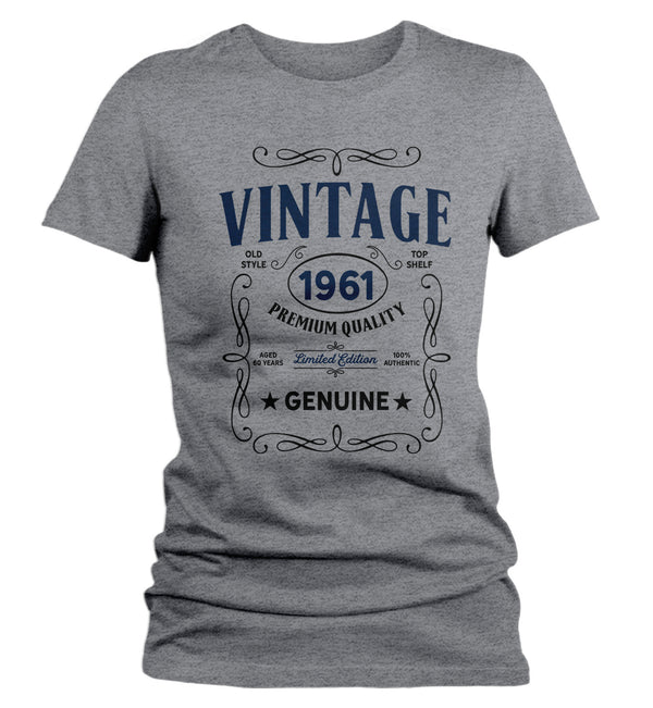 Women's Vintage 1961 60th Birthday T-Shirt Classic Sixty Shirt Gift Idea 60th Birthday Shirts Vintage Tee Vintage Shirt Ladies-Shirts By Sarah