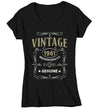 Women's V-Neck Vintage 1961 60th Birthday T-Shirt Classic Sixty Shirt Gift Idea 60th Birthday Shirts Vintage Tee Vintage Shirt Ladies