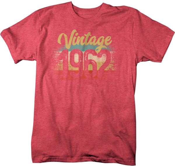 Men's Vintage 1962 Birthday T Shirt 60th Birthday Shirt Sixty Years Gift Grunge Bday Gift Men's Unisex Soft Tee Sixtieth Bday-Shirts By Sarah