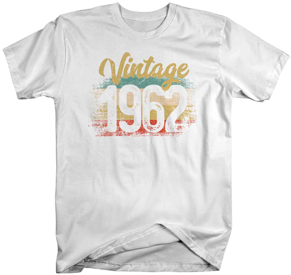 Men's Vintage 1962 Birthday T Shirt 60th Birthday Shirt Sixty Years Gift Grunge Bday Gift Men's Unisex Soft Tee Sixtieth Bday-Shirts By Sarah