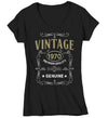 Women's V-Neck Vintage 1970 50th Birthday T-Shirt Classic Fifty Shirt Gift Idea 50th Birthday Shirts Vintage Tee Vintage Shirt