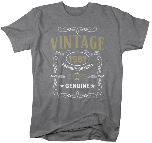 Men's Vintage 1981 40th Birthday T-Shirt Classic Forty Shirt Gift Idea 40th Birthday Shirts Vintage Tee Vintage Shirt Man Unisex-Shirts By Sarah