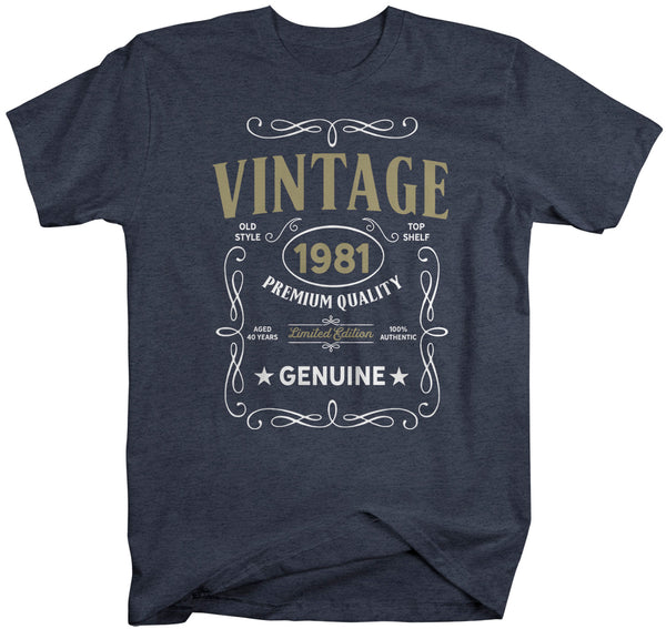 Men's Vintage 1981 40th Birthday T-Shirt Classic Forty Shirt Gift Idea 40th Birthday Shirts Vintage Tee Vintage Shirt Man Unisex-Shirts By Sarah