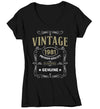 Women's V-Neck Vintage 1981 40th Birthday T-Shirt Classic Forty Shirt Gift Idea 40th Birthday Shirts Vintage Tee Vintage Shirt Ladies