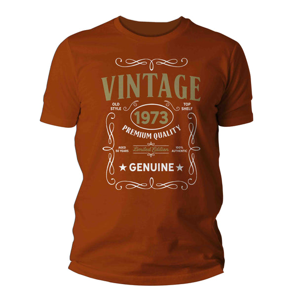 Men's Vintage 1973 50th Birthday T-Shirt Classic Fifty Shirt Gift Idea 50th Birthday Shirts Vintage Tee Vintage Shirt Man Unisex-Shirts By Sarah
