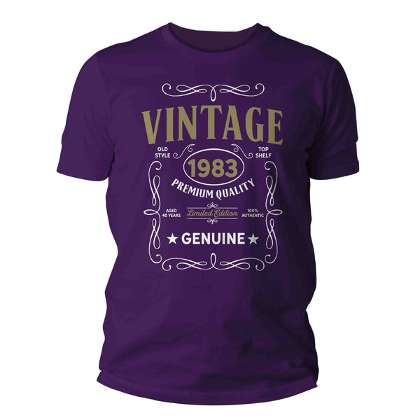 Men's Vintage 1983 40th Birthday T-Shirt Classic Forty Shirt Gift Idea 40th Birthday Shirts Vintage Tee Vintage Shirt Man Unisex-Shirts By Sarah