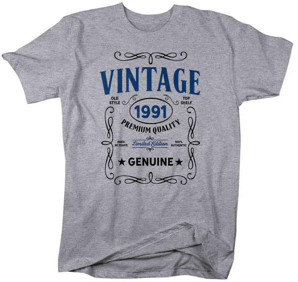 Men's Vintage 1991 30th Birthday T-Shirt Classic Thirty Shirt Gift Idea 30th Birthday Shirts Vintage Tee Vintage Shirt Man Unisex-Shirts By Sarah