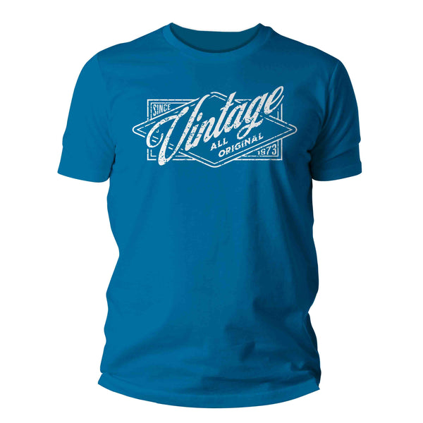 Men's Vintage 1973 Birthday T Shirt 50th Birthday Vintage Shirt Fifty Years Gift Grunge Bday Gift Men's Unisex Bday Unisex Man-Shirts By Sarah