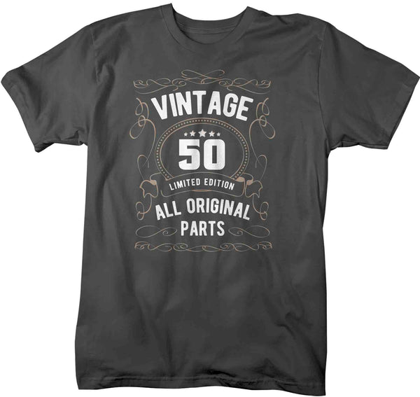 Men's 50th Birthday Shirt Limited Edition T Shirts Fiftieth Birthday Shirts Shirt Vintage Original Parts Fifty Birthday Gift Unisex-Shirts By Sarah