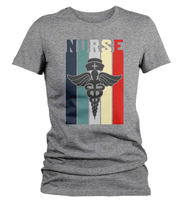 Women's Nurse Shirt Vintage Nurse T Shirt Nurses Gift Nursing ER Registered Licensed Practical RN LPN Ladies Woman TShirt-Shirts By Sarah