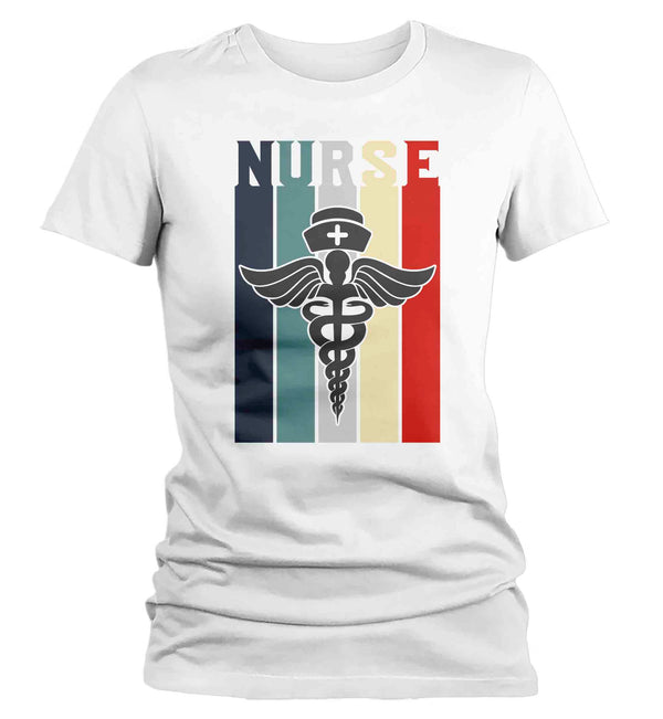 Women's Nurse Shirt Vintage Nurse T Shirt Nurses Gift Nursing ER Registered Licensed Practical RN LPN Ladies Woman TShirt-Shirts By Sarah