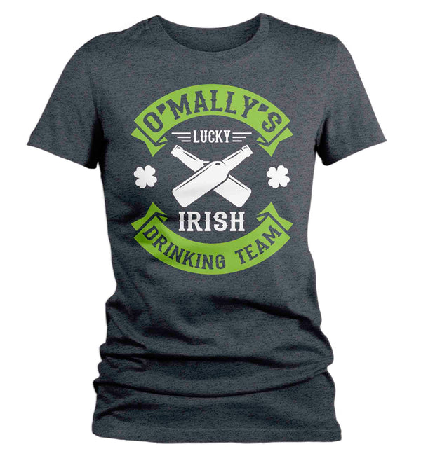 Women's Personalized Irish Drinking Team T-Shirt St. Patrick's Day Tee Beer Party Custom Ireland Ladies Woman-Shirts By Sarah