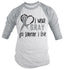 Shirts By Sarah Men's Wear Gray Someone I Love 3/4 Sleeve Brain Cancer Asthma Diabetes Awareness Ribbon-Shirts By Sarah