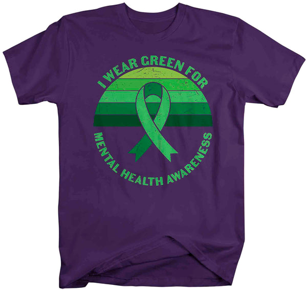 Men's Mental Health Awareness T Shirt Green Shirt I Wear Green Tee Don't Understand TShirt Brain Gift Mans Unisex Anxiety Depression-Shirts By Sarah