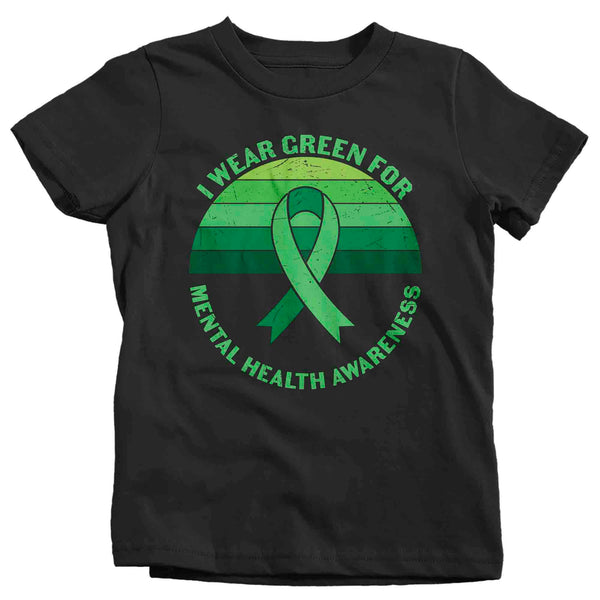 Kids Mental Health Awareness T Shirt Green Shirt I Wear Green Tee Don't Understand TShirt Brain Gift Boy's Girl's Anxiety ADHD Youth-Shirts By Sarah